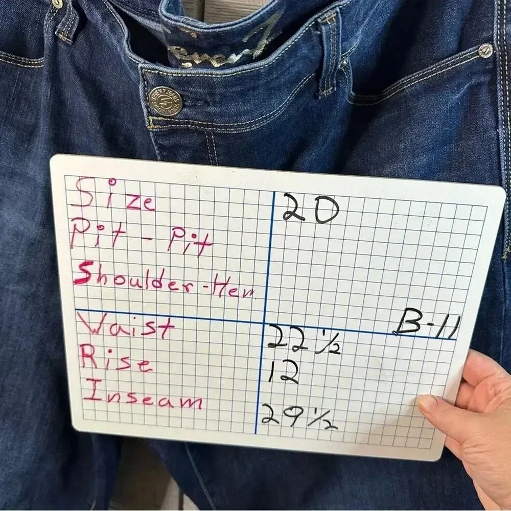 Seven7 womens denim blue jeans ankle stretch casual streetwear pockets plus size - Picture 9 of 9